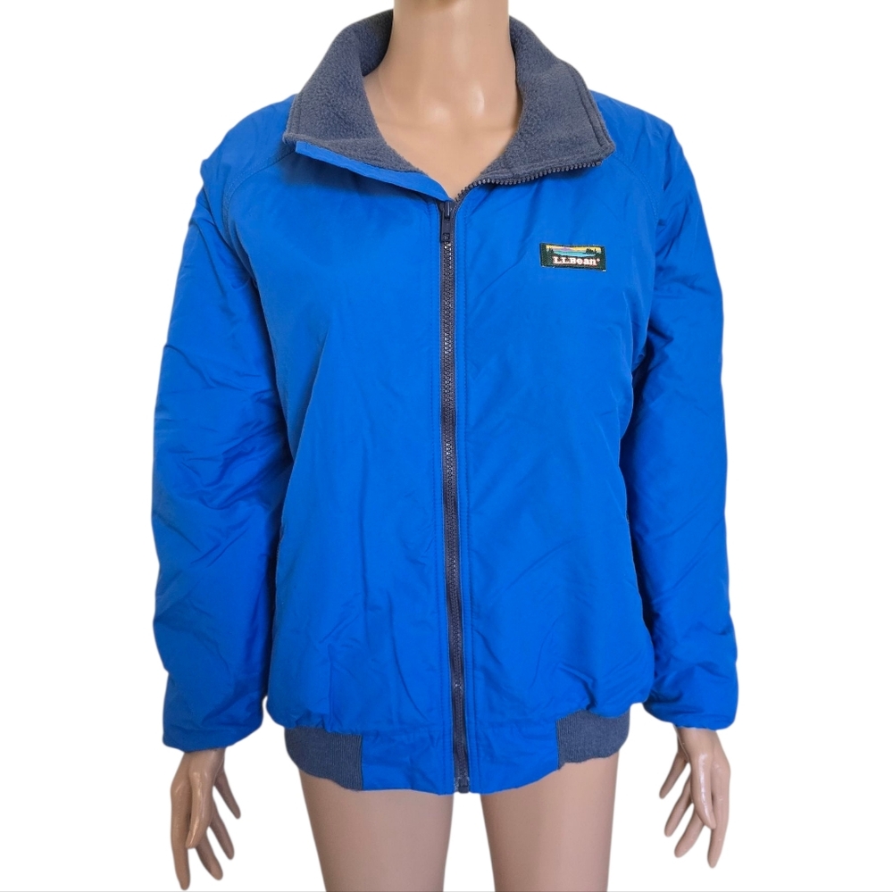 L.L BEAN WOMENS VINTAGE 90's FLEECE LINED WARM UP JACKET